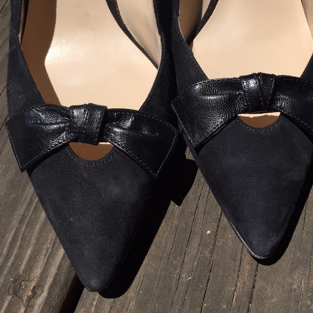 Euc Leather Suede Heels